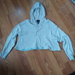 Cynthia Rowley Cream Hooded Knit Top‎